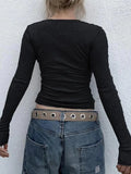 Adorable Star Print Slim Long Sleeve Knit-Outfit