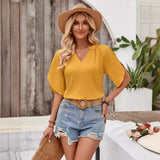 Fongt New Women's Wear Hot Selling Casual Solid Color V Collar Slim Hollow Out Trend Female Jacket-Outfit
