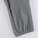 Low-rise Straight-leg Multi-pocket Overalls Pants-Outfit