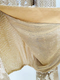 STREET Newest 2023 Designer Blouse Women's Flare Sleeve Glitter Sequined Gauze