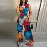 Ins Summer Print Sleeveless Jumpsuit LD83171 Collection-Outfit