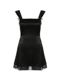 Reversible Sleeveless Black Mini Dress-Outfit