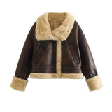 New Double-Sided Fur Loose Fashion Imitation Leather Jacket 4341719-Outfit