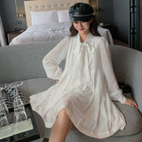 Women Preppy Style Trendy Bows Design Simple Ins Folds Ulzzang Solid Cozy Elegant Tender Ladies Casual Daily Chiffon