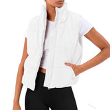 Fongt New Fashion Zipper Pocket Short Cotton Cotton Vest