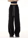 Fongt Overalls For Men And Women's Fashion Logo Straight Jazz Dance Summer Thin Speed Dry Casual Versatile Sweatpants-Outfit