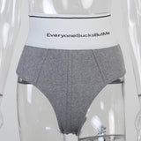 Fongt Knitted Simple High-Waisted Black Inner Shorts Women's Summer Fashion Sexy Sports