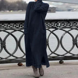 Loose Oversized Knit Brushed Hoody