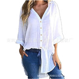 Fongt / Summer 2024 Women's New Linen Cotton Linen Shirt Irregular Cardigan