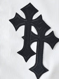crop tank top with knitted cross