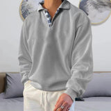 Fongt Explosion Autumn Long Sleeve V-Neck Men's Clips Loose Wear Men's