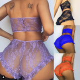 Women Lace Sexy Lingerie Nightwear Babydoll G-string Underwear Set