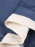 Blue Contrast Color Mock Two Piece