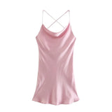 V-Neck Sleeveless Backless Sexy Mini Dresses 1028-1-Outfit