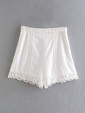 Crochet Knitted Shirt Crochet Shorts In Summer-Outfit