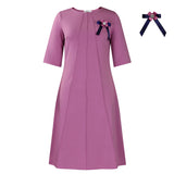 Fongt Women's 2025 New Fashion Temperament Elegant Solid Colored Grand African Dress