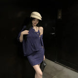 Fongt Mother Feels Casual Autumn New Beautiful Cardigan Dress Daily Simple Personality Multi-Wear Knitted