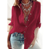 Long Sleeve Cotton Linen Shirt