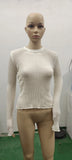 Fongt / Summer 2023 New Hot Selling Long-Sleeved Round Collar Thin Breathable Knit-Outfit