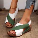 Fongt Sandals Women 2025 Summer New Pine Cake Thick Bottom With Skirt Casually Exposed Toe Beach