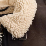 Fongt Autumn Short Fur One Lamb Coat Coat + Vest Temperament Elegant