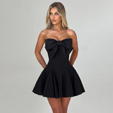 Fongt Autumn 2024 New Temperament Sexy Body-Body Butterfly Brae Short Dress