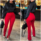 long trousers female bottom Elegant S-XXL Plus