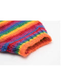 Women Colorful Striped Rainbow Knitted Sweater 2023 Autumn Winter Korean Style Casual Long Sleeve Pullover Female Crop