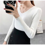 Fongt Long Sleeves Of The Jacket Lady With A Sweater In The Women's Autumn And Winter Blouse Multi-Colored Knitted