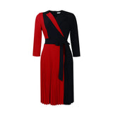 Fongt African Plus-Size Women's Dress 2025 New Fashion Temperament Tie With Folding Skirt Elegant Dress