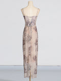 Fongt 2025 Summer New Fashion Sexy Leopard Print Bag Babes Hanging Dress