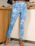 Slouchy Casual Shiny Printed Sports