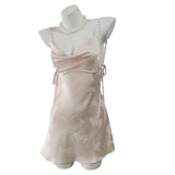 Fongt Pajamas Female New Pure-Want High-End Ice Slings Butterfly Prints Thin Ribbon Ribbon Ribbon Ajaback Aja Skirt Private Room