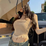 Solid Color Korean Version Sleeveless Tube Top Women's Camisole-Outfit