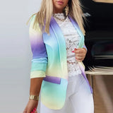 Fongt And Winter Women's Long-Sleeved Small Suit 2025 New Gradient OL Temperament Professional Repair