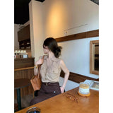 Fongt Wind Sleeveless Vest Shirt Broad Leg Trousers Set Of Women's Spring And Autumn New Temperament Super Good-Looking Two Sets