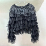 Loose Solid Shirt For Women Round Neck Long Sleeve Fold Pleated Blouses Female Summer Clothing Style 2022