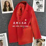 Fongt Purple Small Suit Jacket Female 2024 Spring And Autumn New Korean Version Web Celebrity Temperament Small Casual Suit-Outfit