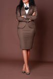 Fongt And Autumn 2025 New Women's Fashion Professional Composite Long Sleeve Suit Packed Cock Dress Set
