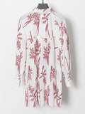 Fongt Style Dress Women 2025 New Casual Collar Embroidery Loose Thin Shirt Dress