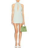 Fongt Women's Solid Color Sleeveless High-Necked Dresses Empty Fashion Vest Women 8156