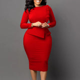Fongt Spring New Temperament Pencil Dress Fashioned Bust African Grand Size Dress
