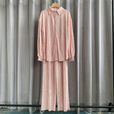 Net Color Press Fold Suit-Outfit