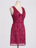 Fongt 2025 New Fashion Sexy Deep V Collar Small Bow Decorated Lace Lace Waist Dress Dress