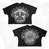 T-Shirt Hip-Hop Fun Cartoon Pattern Printing Oversized T-Shirt Original Gothic Cotton Short Sleeves-Outfit