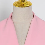 Casual Pink Lace Up Korean Fashion Slim Female Blazer Notched Long Sleeve Solid Women Outfits Spring 2021 Style