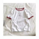 Fongt Slim Short-Sleeved T-Shirt Women 2024 Summer New Bottom Shirt Students Casual Korean Version Jacket Women's