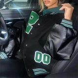 Women's Coat Spring 2022 Letters Towel Embroidered Bomber Jacket Coat Women Street Hip-hop Pilot Baseball Uniform Casual
