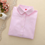 Blouses Long Sleeve Cotton Oxford Ladies Tops Office Long Sleeve Shirts Women Blusas Camisas Mujer Spring