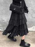 Irregular Tiered Midi Skirt-Outfit